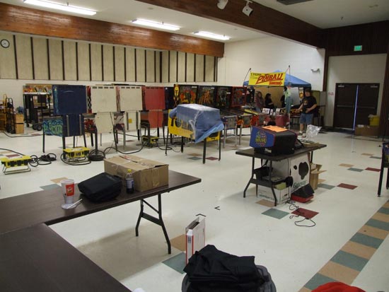 Games being set up