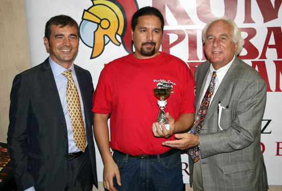 Michel Dailly is awarded his second place trophy