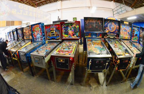 A dozen of the pinballs 