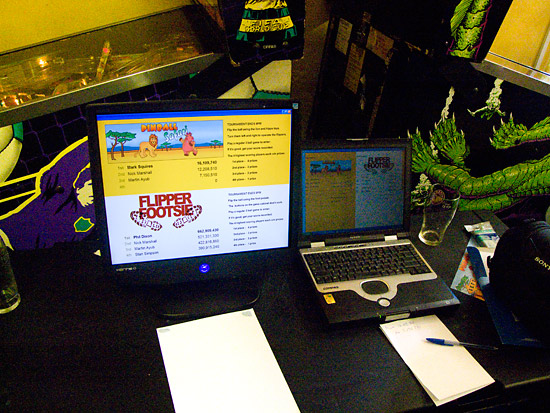 Scores were entered on a laptop computer and displayed on a&nbsp;monitor