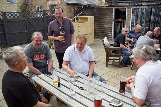 Out in the beer garden on Saturday afternoon