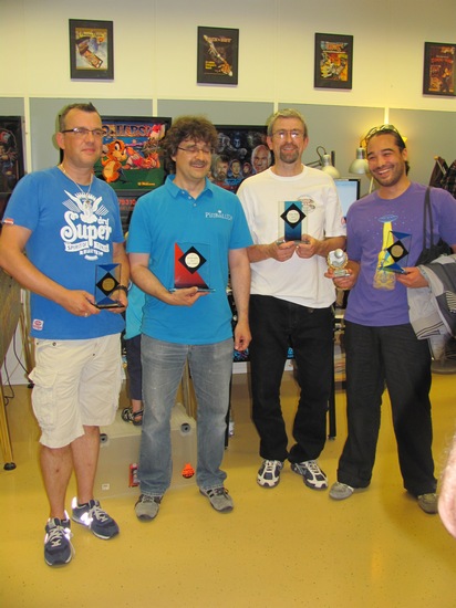 The finalists, L to R, 3rd Klaus Erhard, 1st Robert Sutter, 2nd Martin Wiest, 4th Michael Trepp