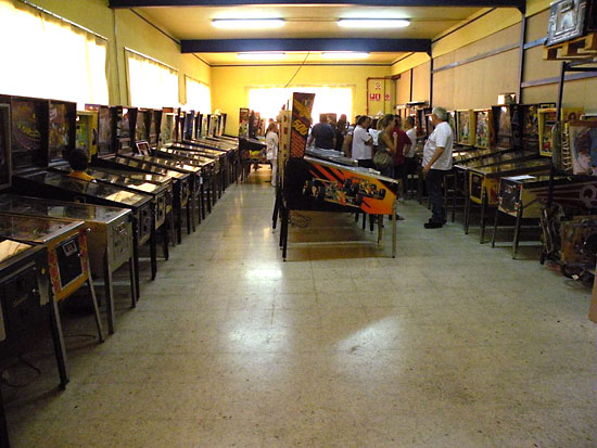 People moved near the spot where the finals machines were set