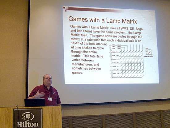 Brett talking about the lamp matrix