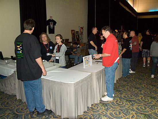 The registration desk