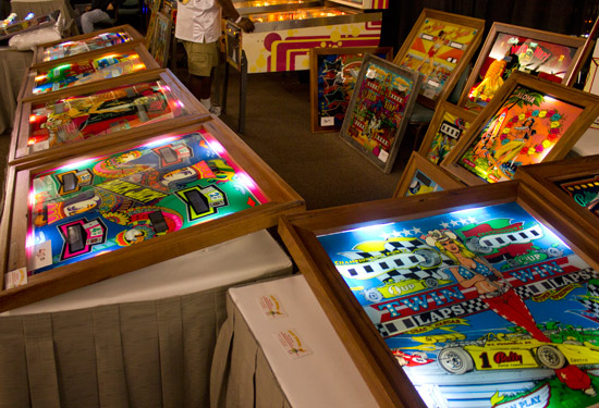 Wizard Enterprises' illuminated framed backglasses