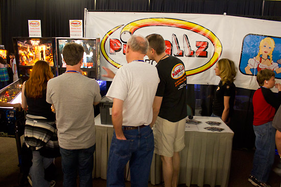 The Pinballz stand