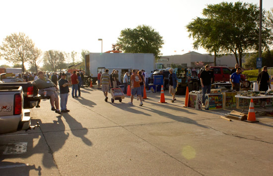 The flea market area