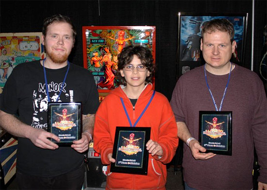 Blake Stewart (2nd), Benjamin Liggett (1st) and Conner Briggs (3rd)