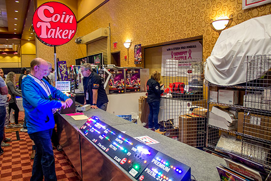 Coin Taker had their regular LEDs but also games from Heighway Pinball and Dutch Pinball