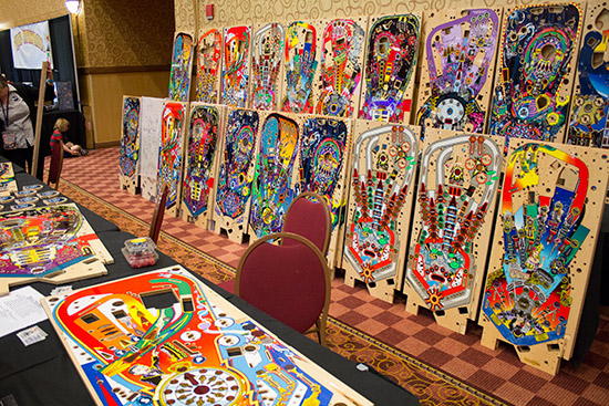 Mirco Steffen was at the TPF selling reproduction playfields