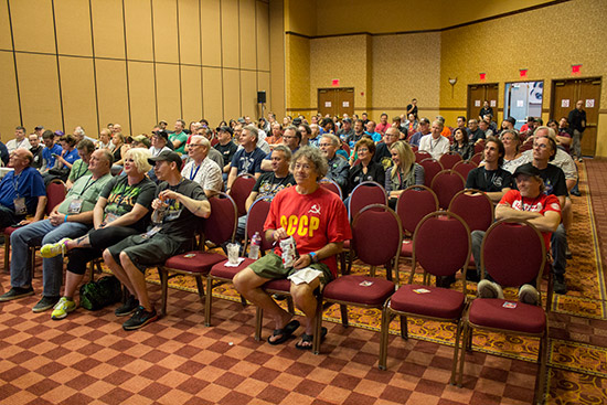 The seminar room audience