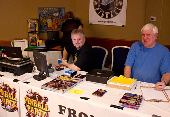 Andrew Heighway and his family staffing the front desk