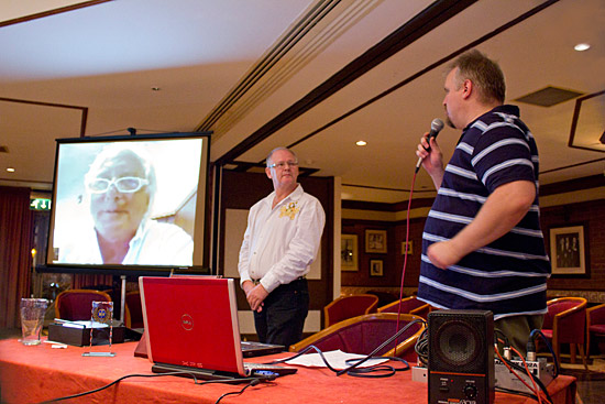 Gary Stern appears at the show on a video link