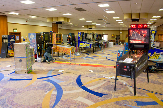 More machines are made ready for the opening