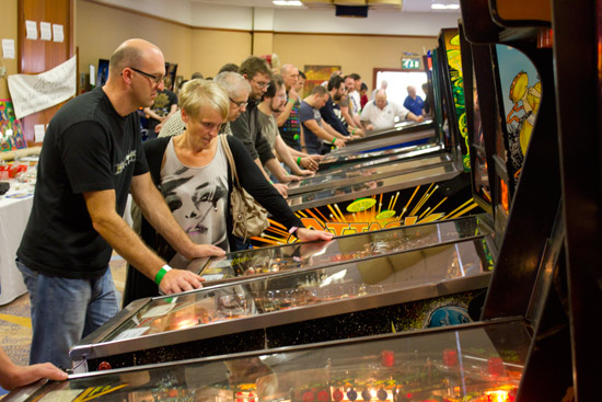 Some of the machines in the second row