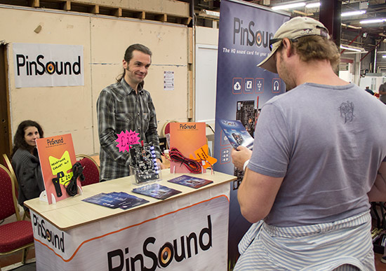 Nicolas at the Pinsound booth