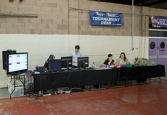 The tournament desk team of Dawn, Tim, Anne and Jayne Raison