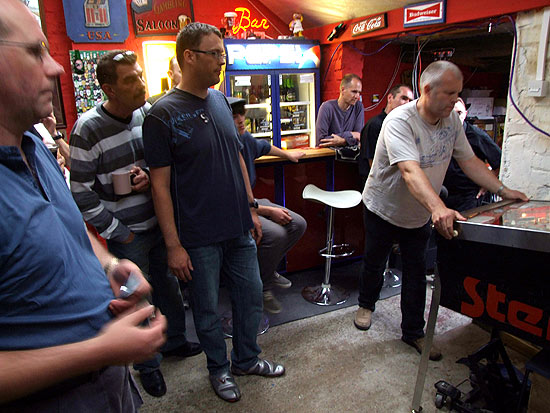 Eddie begins his game on Iron Maiden