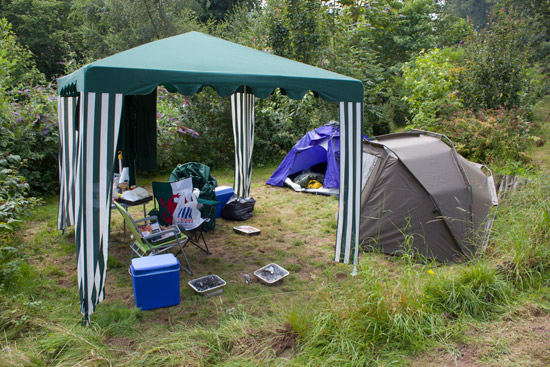 Camping in the grounds
