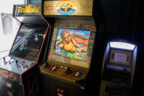 Meanwhile MK2 and SF2 are joined by perhaps the most important machine in the room