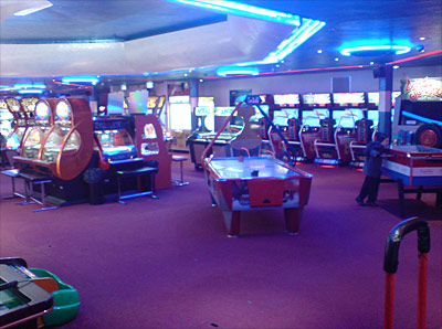 Inside the arcade