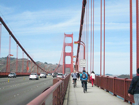 Crossing the Golden Gate Bridge