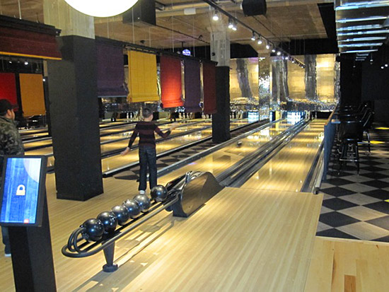 Level 257 also features 16 bowling lanes