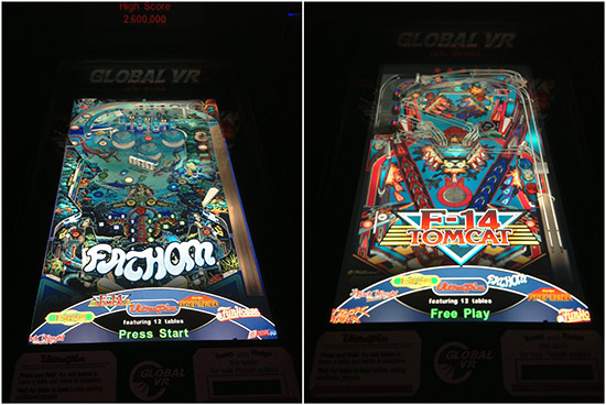 Some of the pinball machines available on the UltraPin