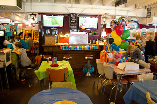 The cafe area