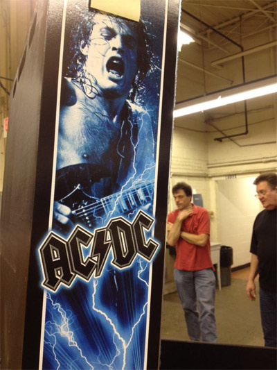 Lyman and Steve with the Back in Black backbox art