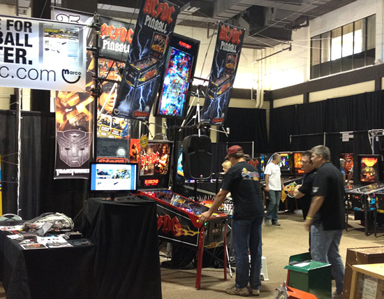 The Marco Specialties stand at the Texas Pinball Festival 2012