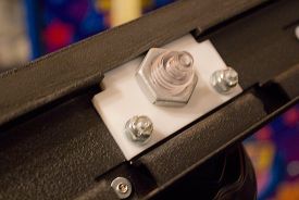 The bottom of the fire button 