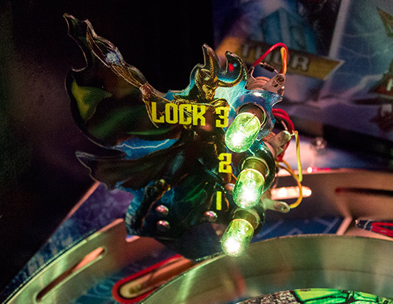 The Loki Multiball lock lights