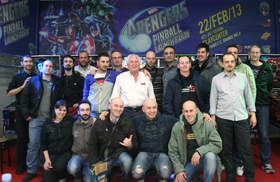 Gary Stern with some of the players and organisers of the launch party