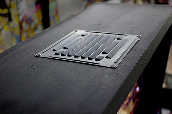 The air vent on the top of the backbox