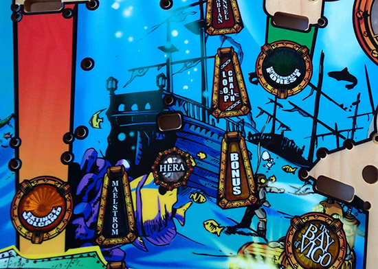 A close-up of the art