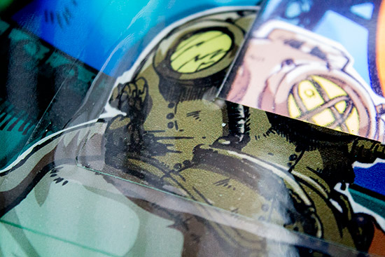 The Mylar covering the display