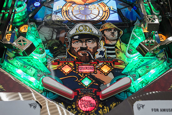 The bottom part of the playfield
