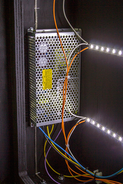 The power supply in the backbox