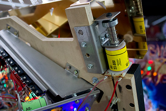 The ball trough and ball shooter solenoid