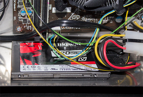The 120GB SSD containing the code and assets