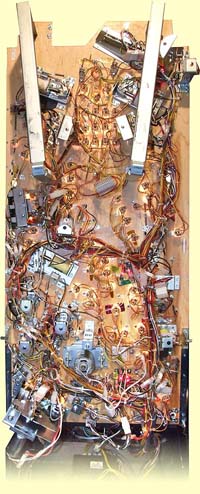 The underside of the playfield