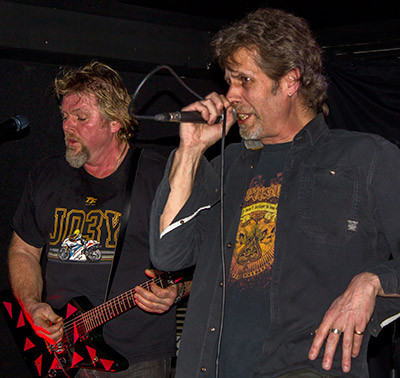 A.D. on guitar, Kez Taylor on vocals