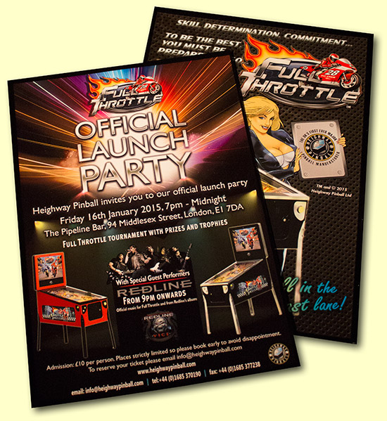 Flyer for the launch party