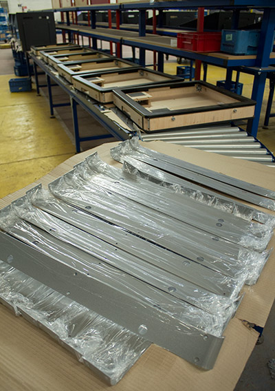The metal trim for the backboxes
