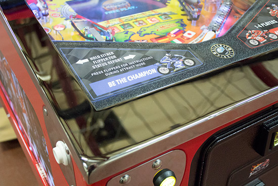 Chrome glass magazine, start button plate and flipper button plate