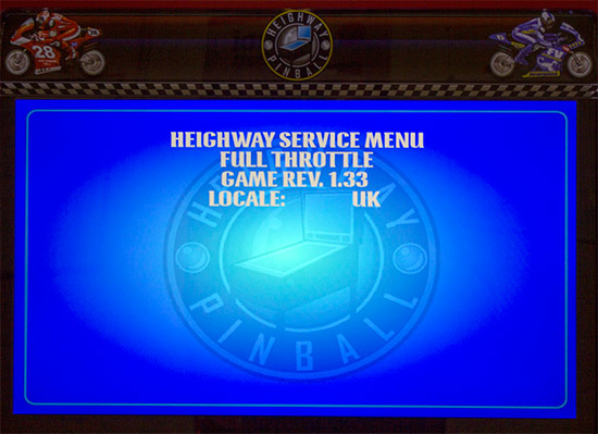 The first page of game information