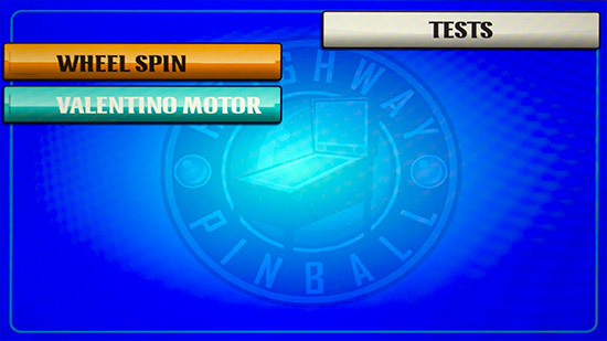 Tests for the spinning wheels and the Valentino model's motor