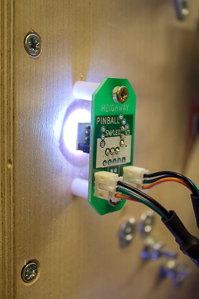 One of the RGB LED boards